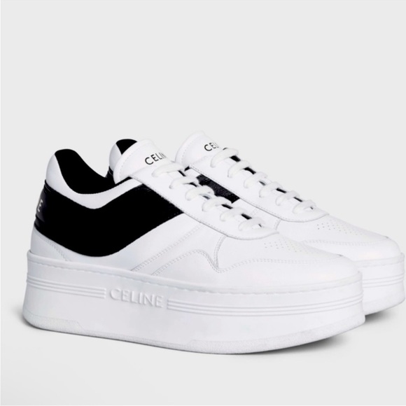 Celine Women's Black and White Platform Sneakers - Picture 1 of 9